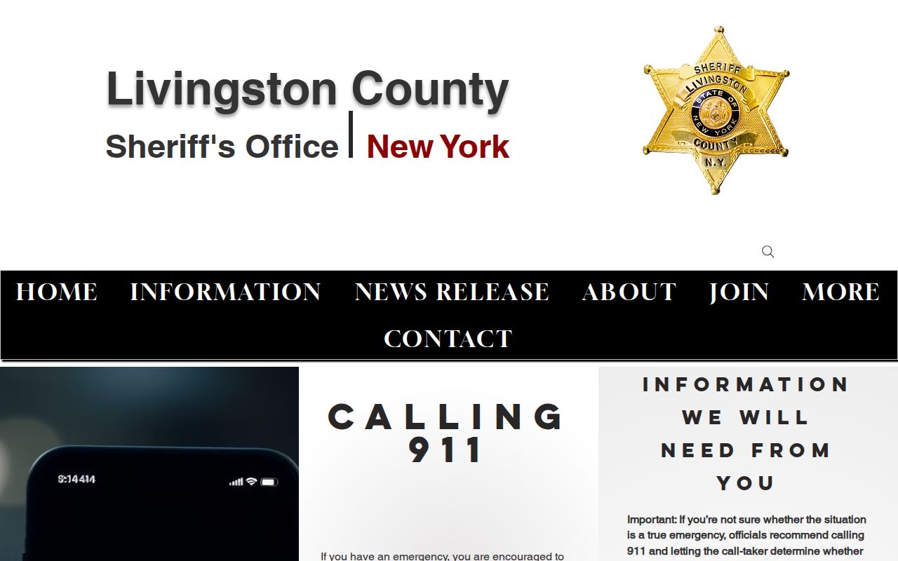 Livingston County Sheriff emergency and non-emergency reporting information for warrant safety